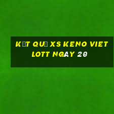 kết quả XS Keno Vietlott ngày 20