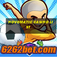 novomatic casino list