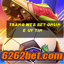 trang web bet online uy tín