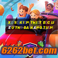 xổ số kiến thiết bạc liêu thứ ba hàng tuần