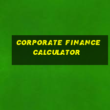 corporate finance calculator