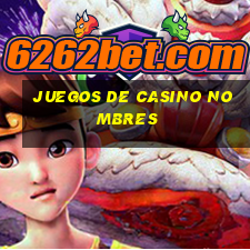 juegos de casino nombres