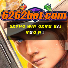 Sapno Win Game Bài Mèo Nổ