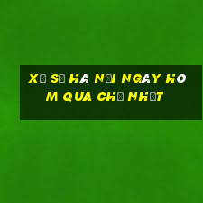 xổ số hà nội ngày hôm qua chủ nhật