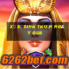 xổ số bình thuận ngày qua