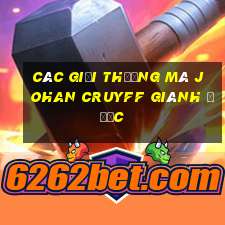 các giải thưởng mà johan cruyff giành được