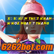 xổ số kiến thiết khánh hòa ngày 7 tháng 8