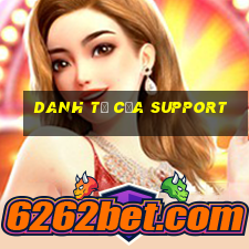 danh từ của support