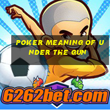 poker meaning of under the gun