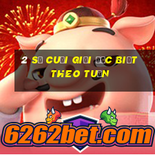 2 số cuối giải đặc biệt theo tuần