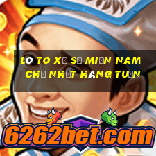 lô to xổ số miền nam chủ nhật hàng tuần