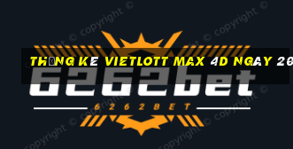 Thống kê vietlott Max 4D ngày 20