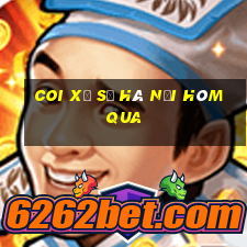 coi xổ số hà nội hôm qua