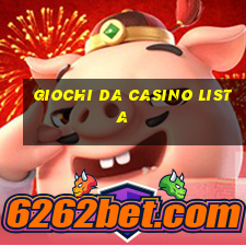 giochi da casino lista