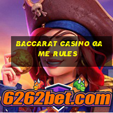 baccarat casino game rules