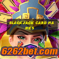 blackjack card names