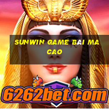 sunwin game bài ma cao