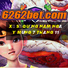 xổ số quảng nam ngày mùng 7 tháng 11