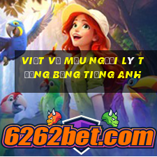 viết về mẫu người lý tưởng bằng tiếng anh